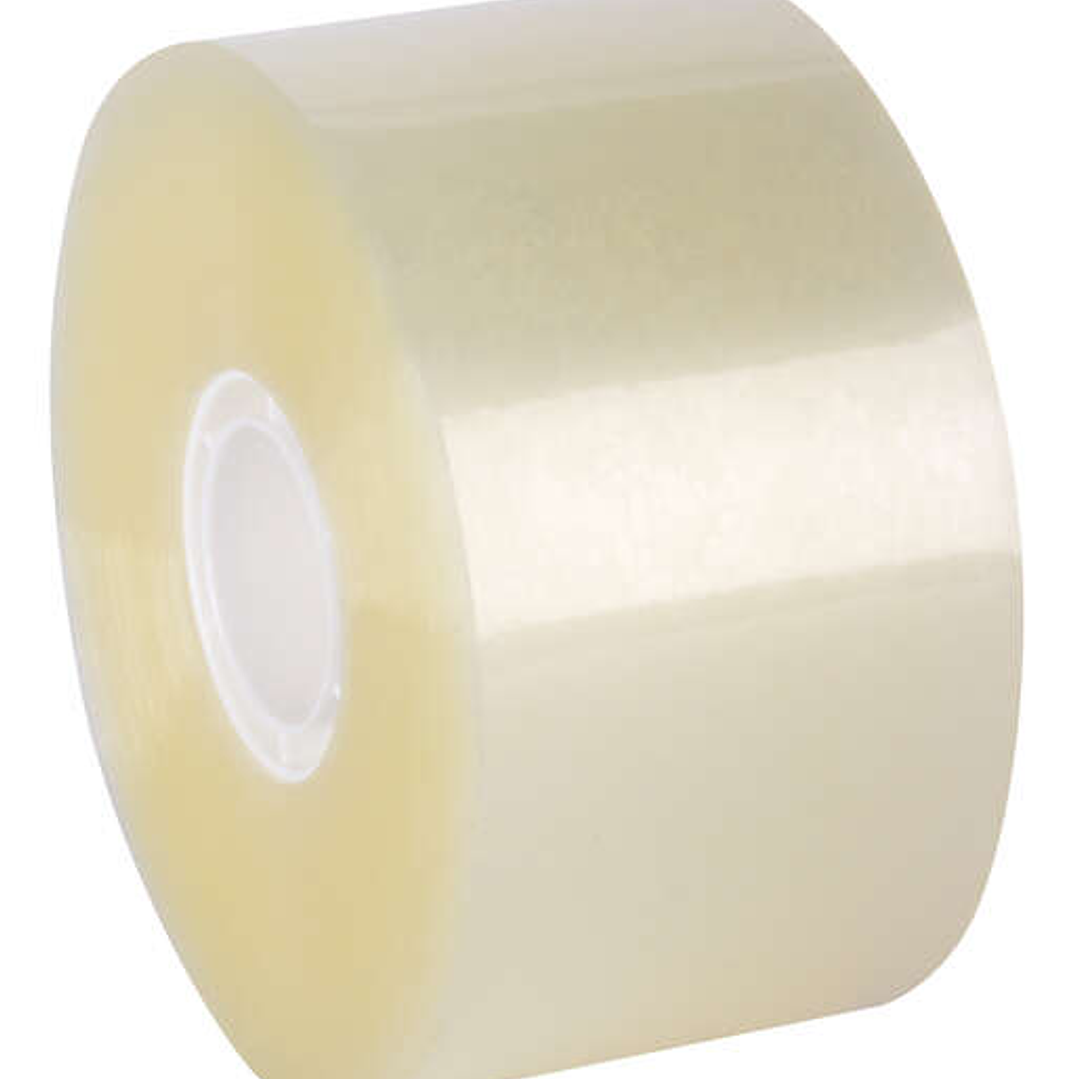 Apli Precinto Compact sin Ruido Pp Acrilico Transparente 50mm x 132m - Facil de Cortar - Adhesivo Fuerte - Resistente al Desgarro - Transparente 1