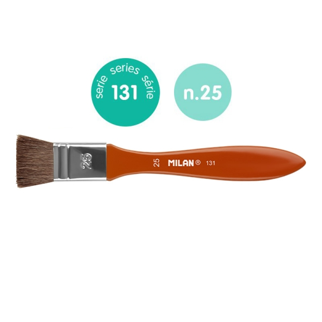 Milan 131 Paletina Escolar de 25mm - Mango de Madera Corto - Color Marron 1
