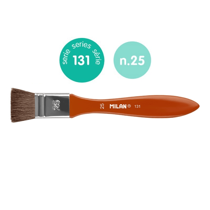 Milan 131 Paletina Escolar de 25mm - Mango de Madera Corto - Color Marron 1