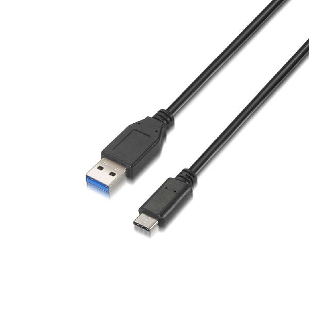 Aisens Cable USB 3.1 Gen2 10Gbps 3A - Tipo USB-C/M-A Macho - 1.0m - Color Negro 1