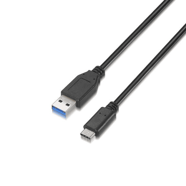 Aisens Cable USB 3.1 Gen2 10Gbps 3A - Tipo USB-C/M-A Macho - 1.0m - Color Negro 1