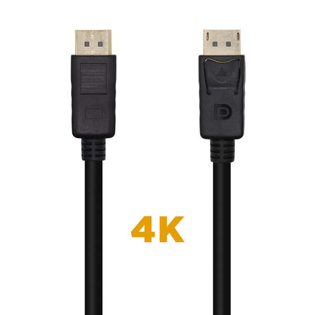 Aisens Cable Displayport V1.2 4K@60Hz - DP/M-DP/M - 1.0m - Color Negro 1