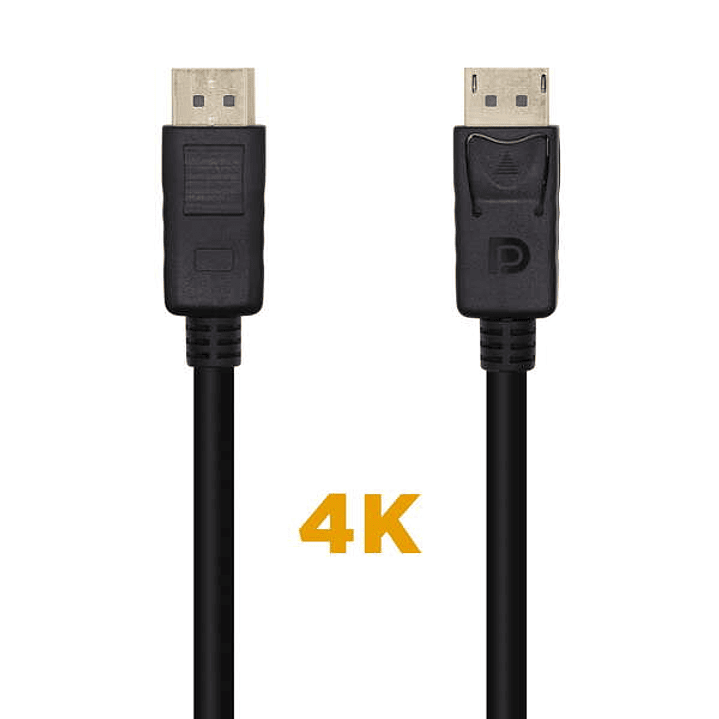 Aisens Cable Displayport V1.2 4K@60Hz - DP/M-DP/M - 1.0m - Color Negro 1