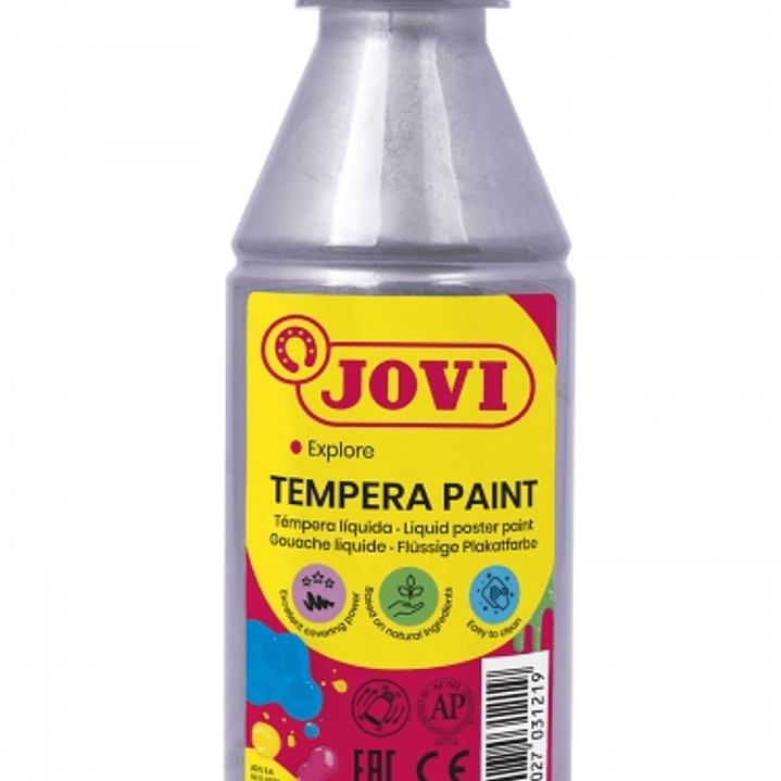 Jovi Tempera Paint Tempera Liquida 250ml - Base Agua - Lista para Usar - Alto Poder Cubriente - Secado Rapido - Excelente Fluidez - Adherencia en Mult 1