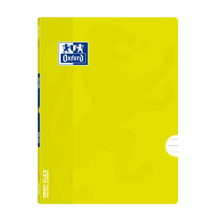 Oxford School Classic Openflex A4 - Tapa de Plastico Resistente - Libreta Grapada - 1 Linea con Margen - 48 Hojas - Color Lima 1