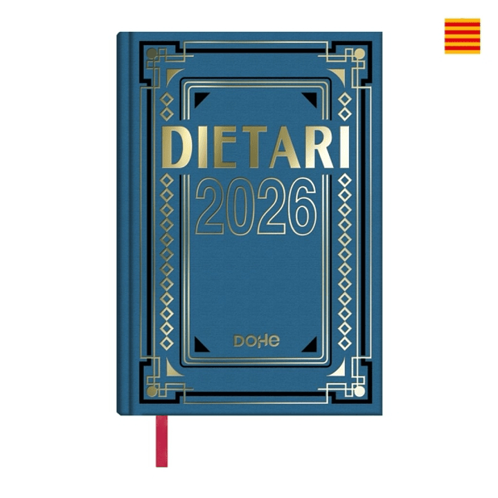 Dohe Dietario Anual Cuarto en Catalan - Dia Pagina - Fabricado en Geltex con Carton Contracolado - Tamaño 15x21cm - Colores Surtidos Aleatorios 1