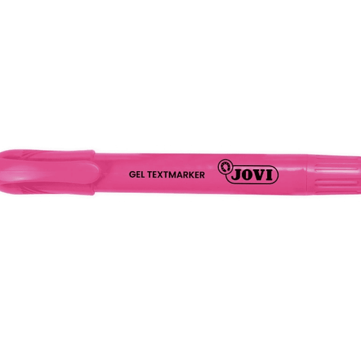 Jovi Gel Textmarker Marcador de Texto Fluorescente - Gel en Seco - No Necesitan Punta - No Traspasan - Secado Rapido - Aptos para Luz Negra - Color Ro 1