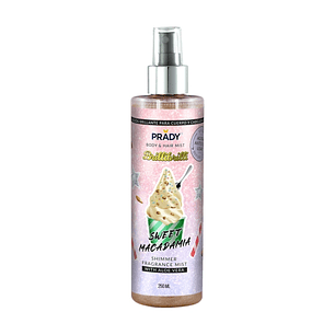 Prady Brilli Brilli Body & Hair Mist Sweet Macadamia - Frasco de 250 ml - Spray Pulverizador