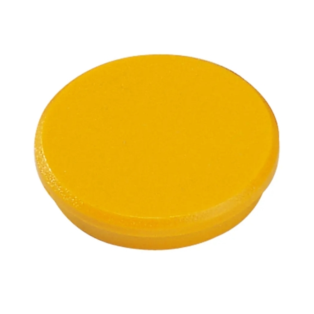Dahle 95532 Pack de 10 Imanes para Pizarra Blanca - Diametro de 32mm - Color Amarillo 1