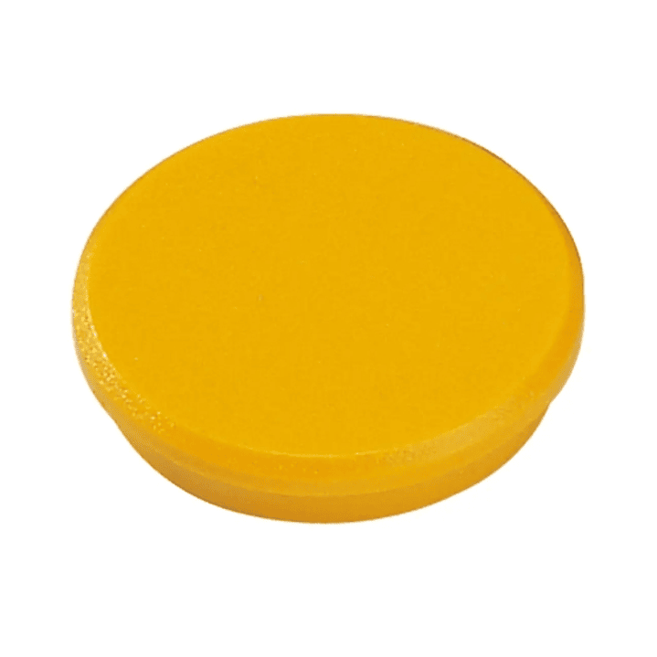 Dahle 95532 Pack de 10 Imanes para Pizarra Blanca - Diametro de 32mm - Color Amarillo 1