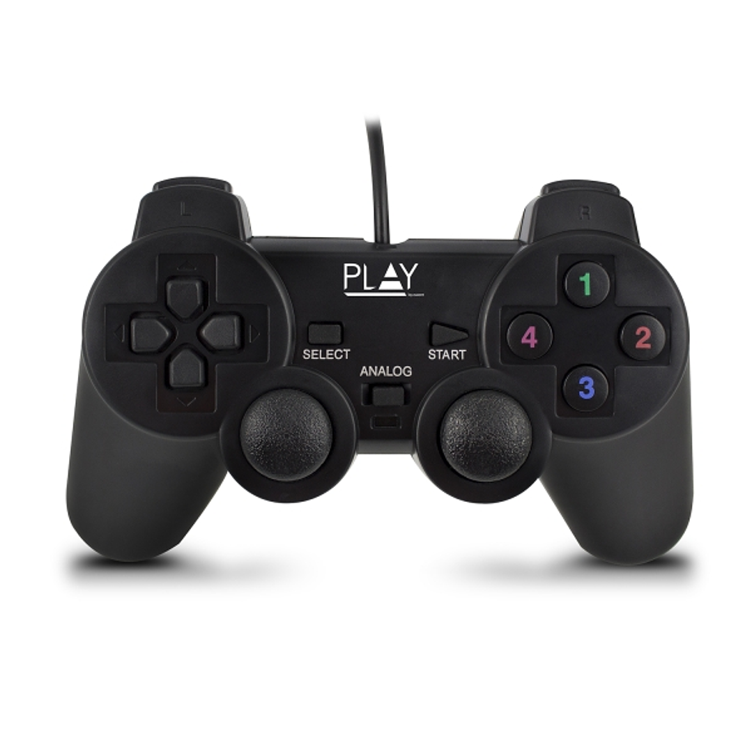 Ewent Mando/Gamepad USB - 13 Botones - 2 Palancas Analogicas - D-Pad de 8 Vias - Cable de 1.5m - Color Negro 1