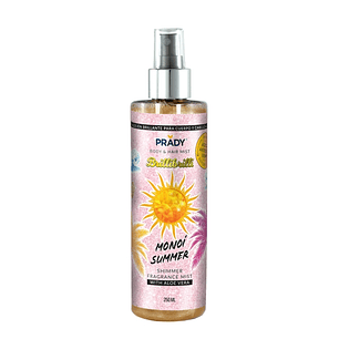 Prady Brilli Brilli Body & Hair Mist Monoi Summer - Frasco de 250 ml - Spray Pulverizador