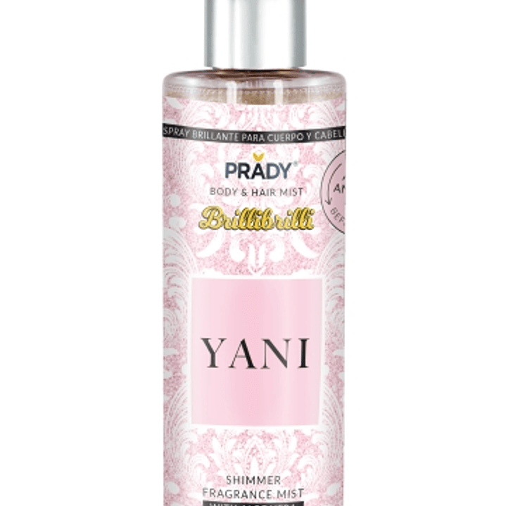 Prady Brilli Brilli Body & Hair Mist Yani - Frasco de 250 ml - Spray Pulverizador 1
