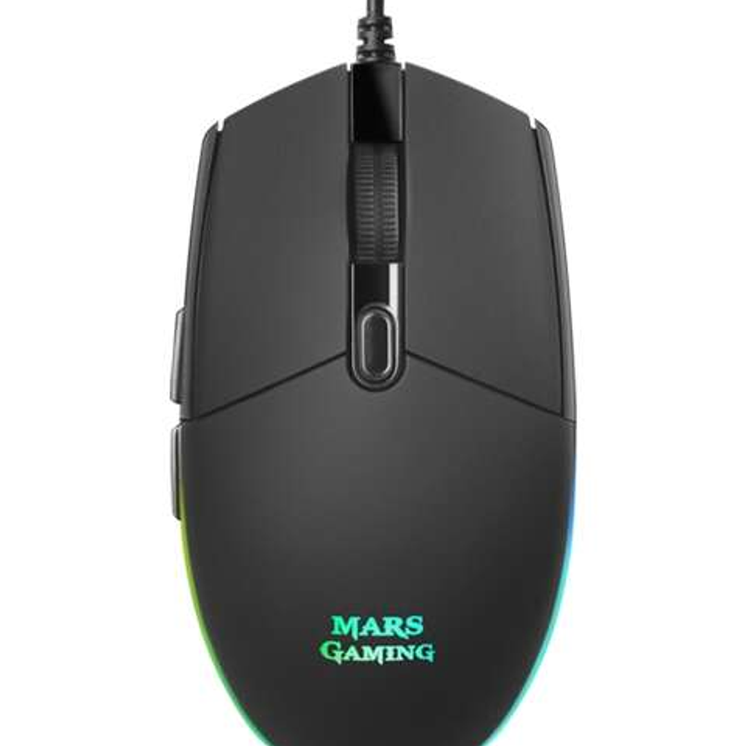 Mars Gaming MMG Raton Gaming USB 3200dpi - 6 Botones - Iluminacion LED RGB - Uso Diestro - Cable de 1.60m 1