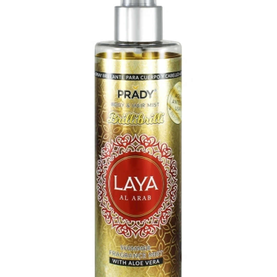 Prady Brilli Brilli Body & Hair Mist Laya Al Arab - Frasco de 250 ml - Spray Pulverizador 1