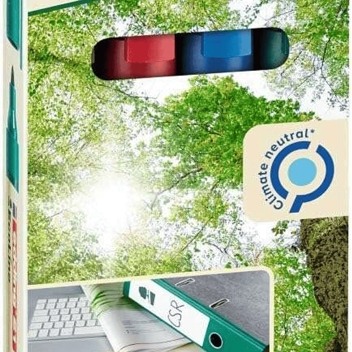 Edding 21 EcoLine Pack de 4 Rotuladores Permanentes - Punta Redonda - Trazo entre 1.5 y 3mm - 90% de Plastico Reciclado - Colores Surtidos 1