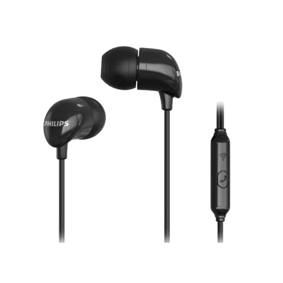 Philips Auriculares Intraurales con Cable - Jack 3.5mm - Microfono Integrado - Boton Multifuncion - Color Negro 1