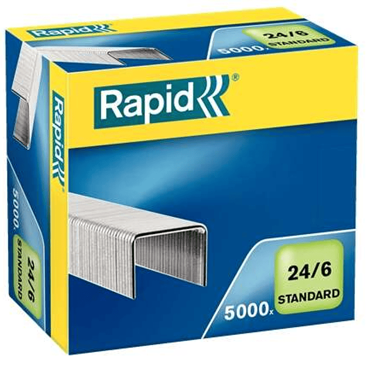 Rapid Confort Caja de 5000 Grapas 24/6 - Hasta 20 Hojas - Alambre Flexible - Patilla de 6mm 1