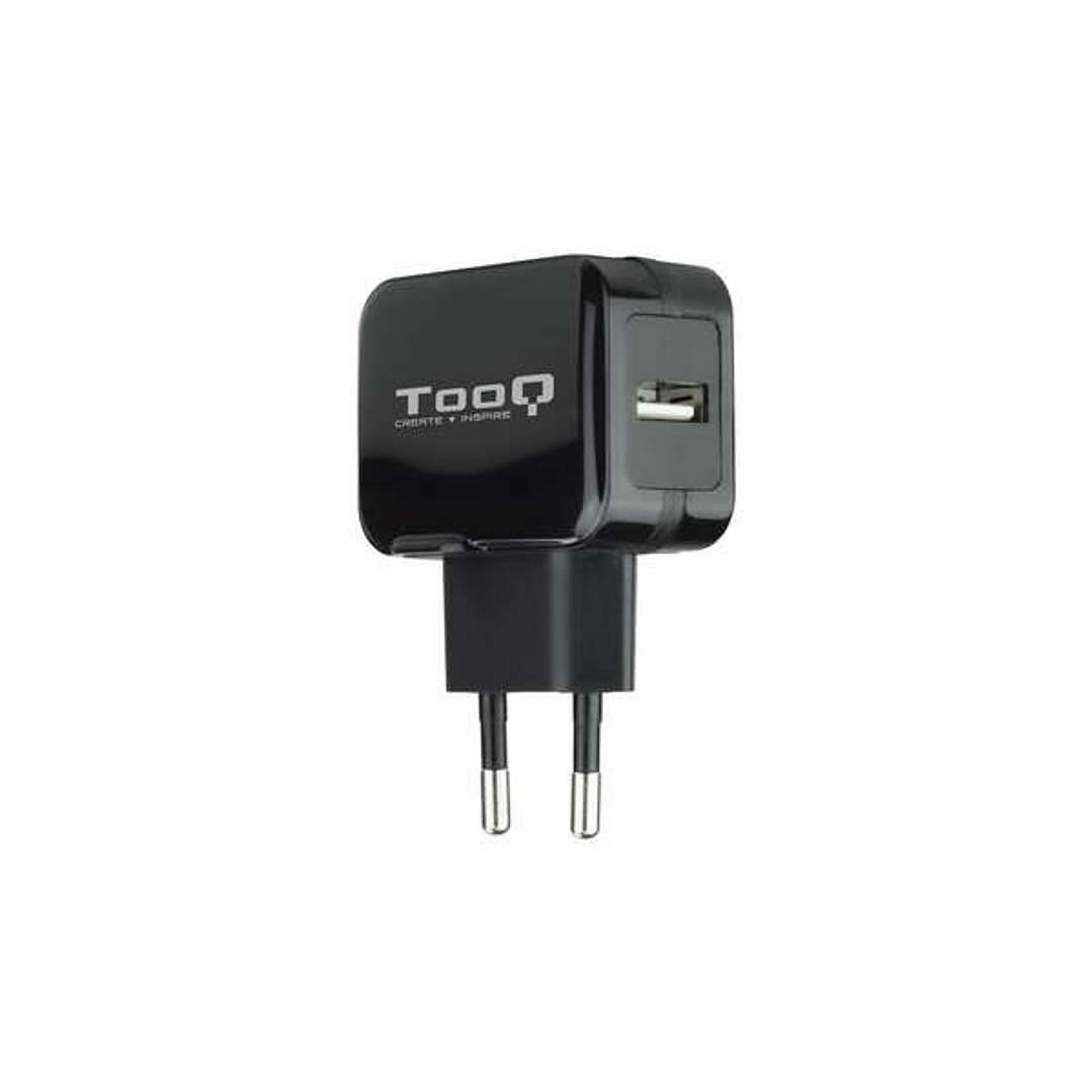 Tooq Cargador de Pared USB 5V 2.4 A - 1 Puerto USB - Color Negro 1