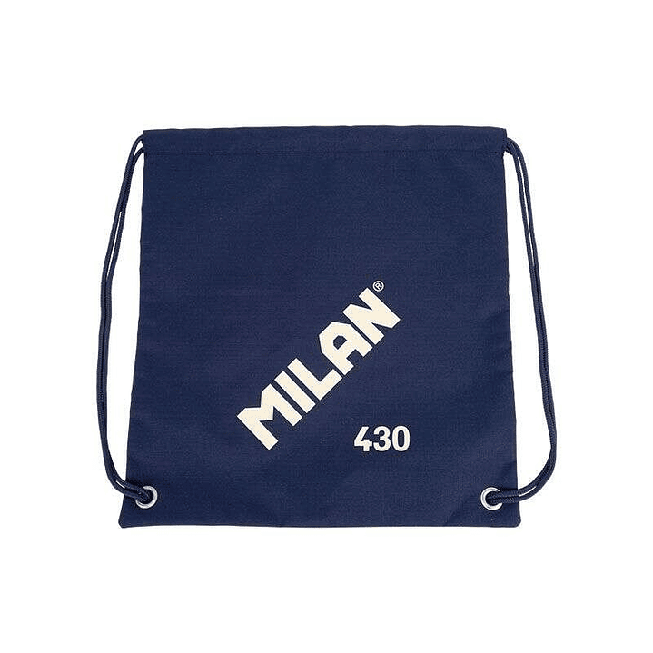 Milan Serie 1918 Bolsa/Mochila de Tiras Grande - Tejido 'ripstop' Ligero y Resistente - Medidas 34x42x0.7cm - Color Azul Oscuro 1