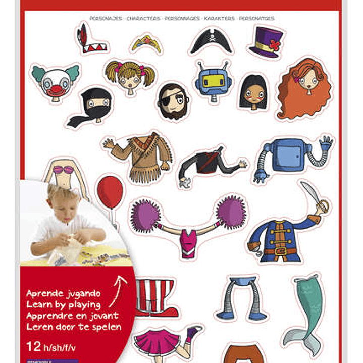 Apli Gomets Tematicos Personajes - 300 Unidades - Adhesivo Removible - Ilustraciones Divertidas - Ideal para Escuelas - Adhesivo Base Agua - Libre de  1