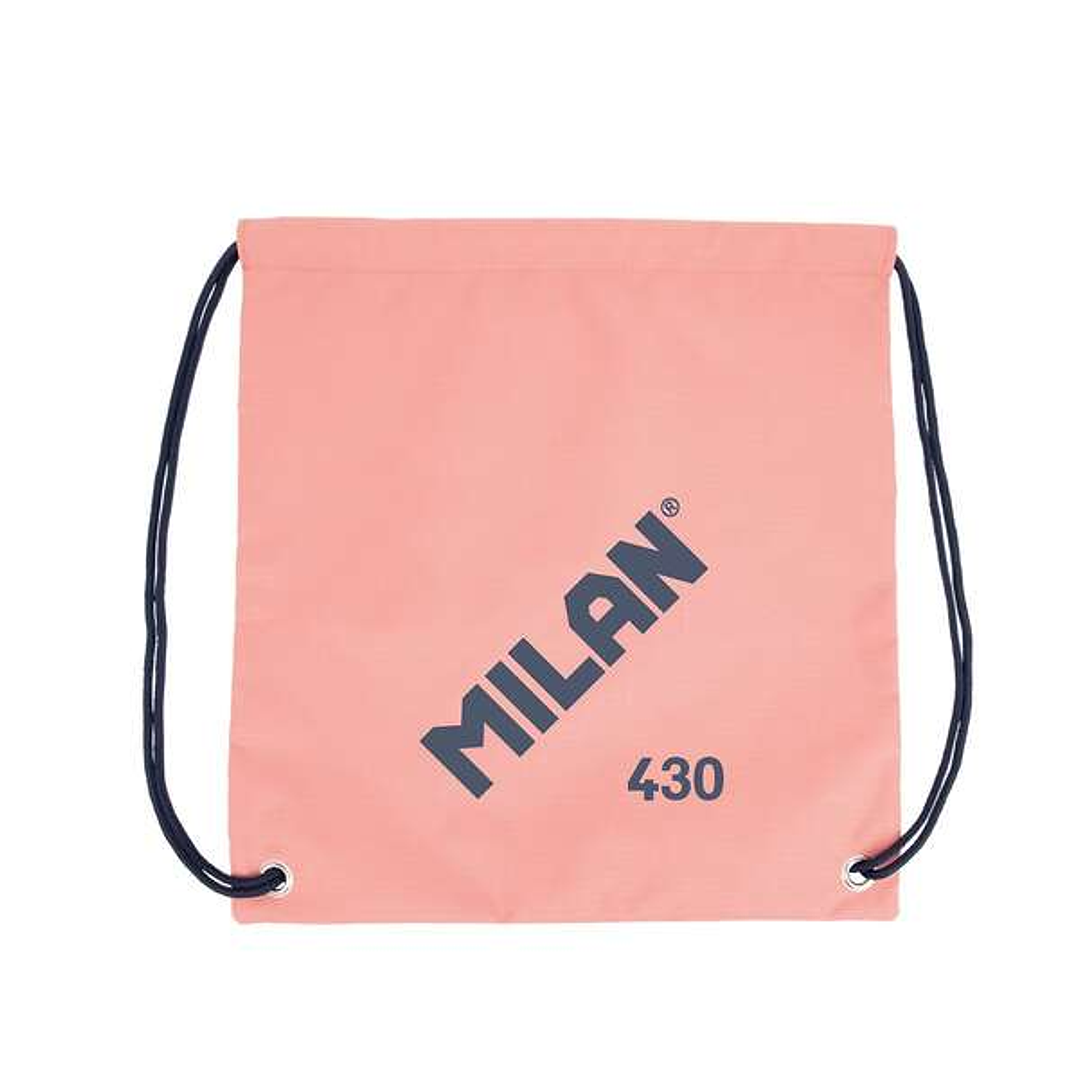 Milan Serie 1918 Bolsa/Mochila de Tiras Grande - Tejido 'ripstop' Ligero y Resistente - Medidas 34x42x0.7cm - Color Rosa 1