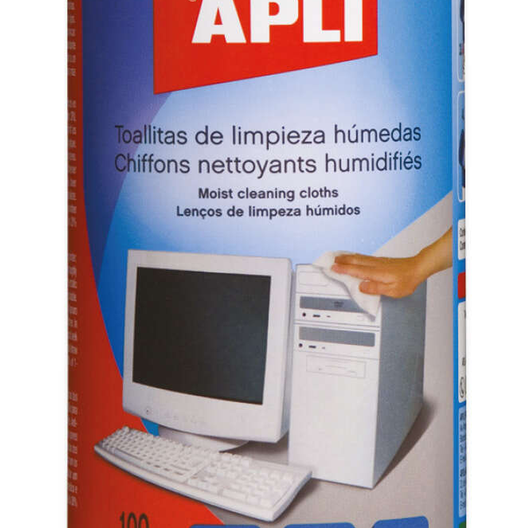 Apli Toallitas Humedas Anti-Estaticas - 100 Unidades - Limpieza y Mejora Del Rendimiento de Equipos Electronicos 1
