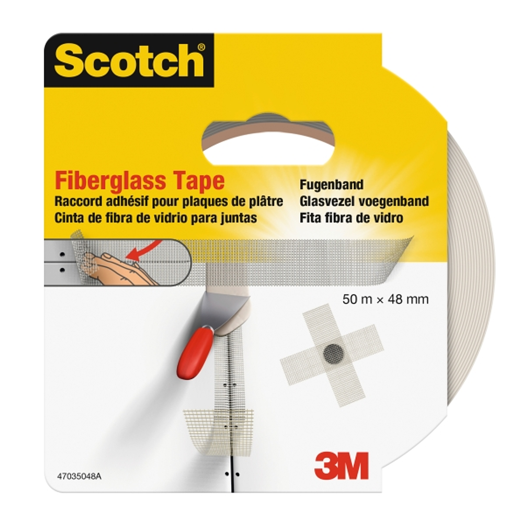 Scotch Cinta Adhesiva para Yeso - 48mm x 50m - Fibra de Vidrio - Color Blanco 1