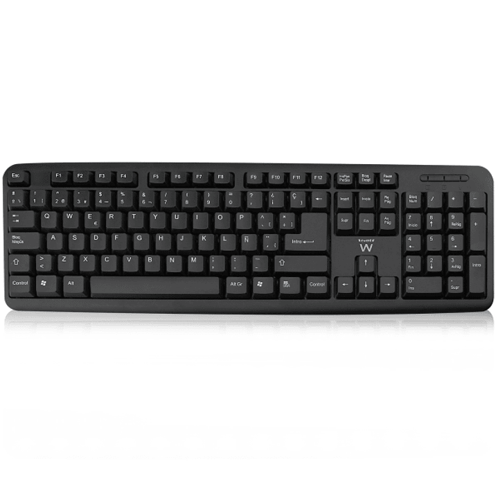 Ewent Teclado con Cable - Diseño Slim - Cable USB-A de 1.35m - Color Negro 1