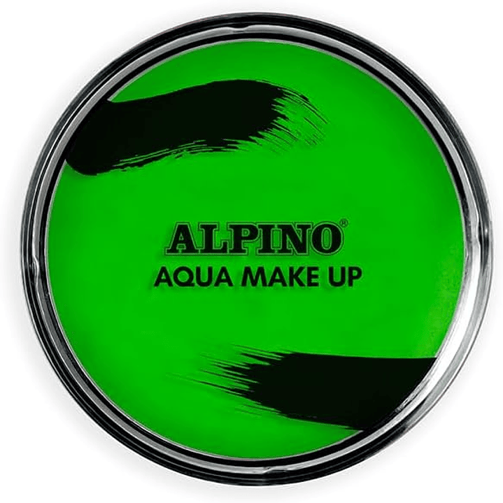 Alpino Aqua Make-up Polvera de Maquillaje Facial Acuarelable - Se Lava con Agua y Jabon - Color Verde 1