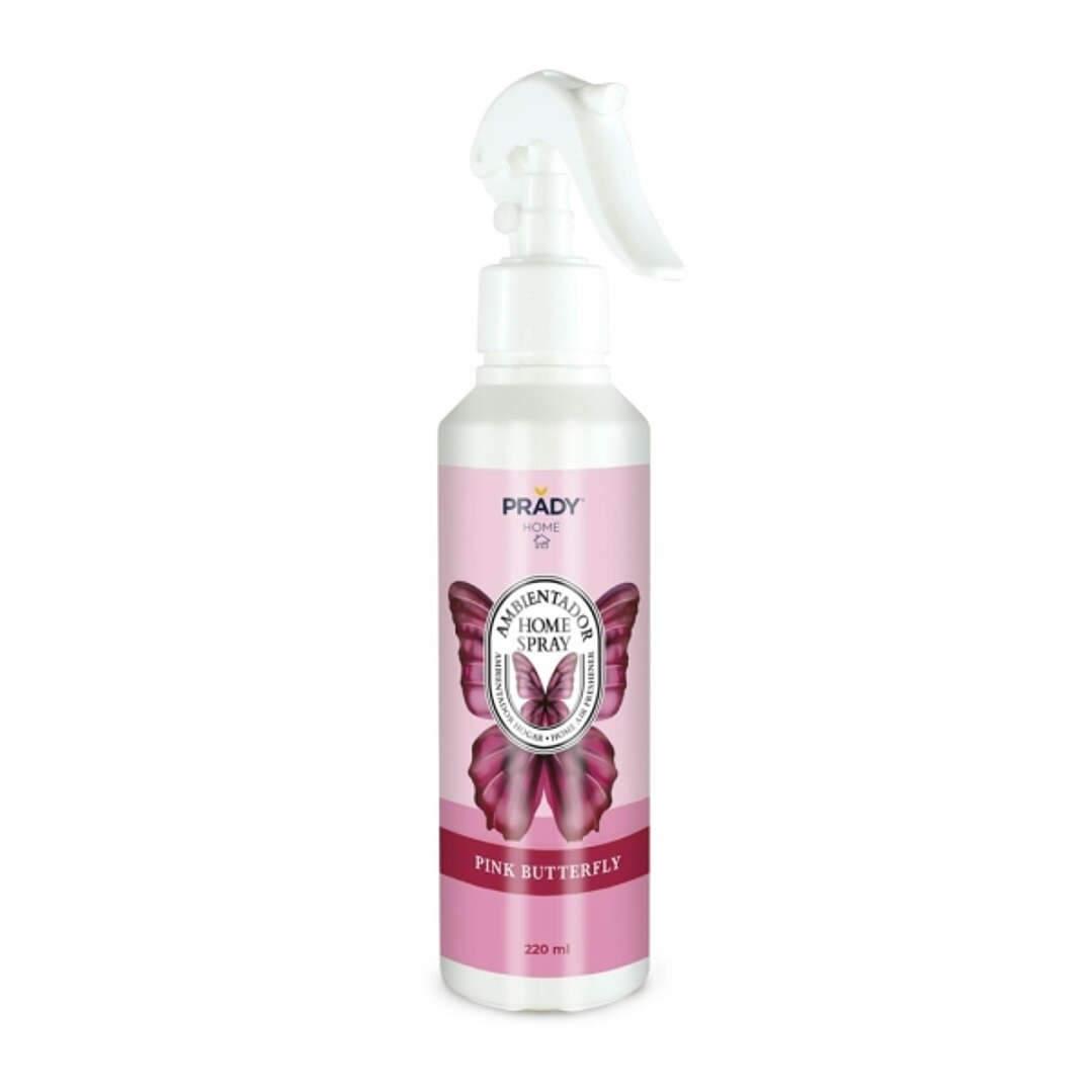 Prady Ambientador Home Spray Pink Butterfly - Frasco de 220 ml - Spray Pulverizador 1
