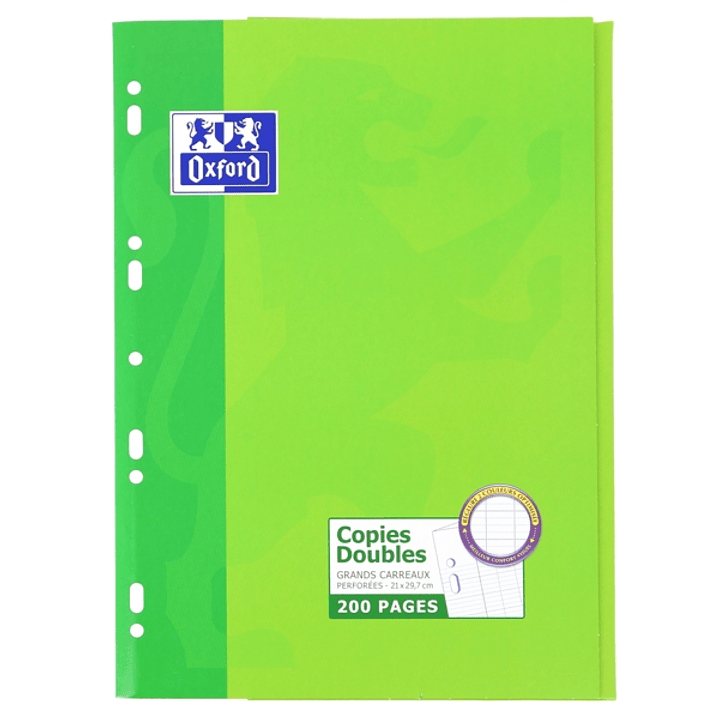 Oxford Seyes Recambio A4 200 Hojas - Cuadricula Seyes - con Margen - Papel de Alta Calidad 1