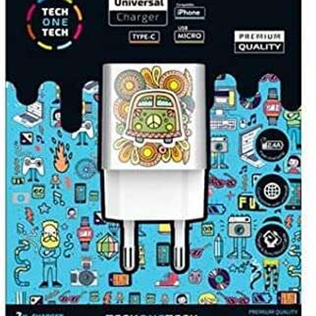 TechOneTech Green Champer Cargador Doble de Pared USB-A - Alto Rendimiento 1