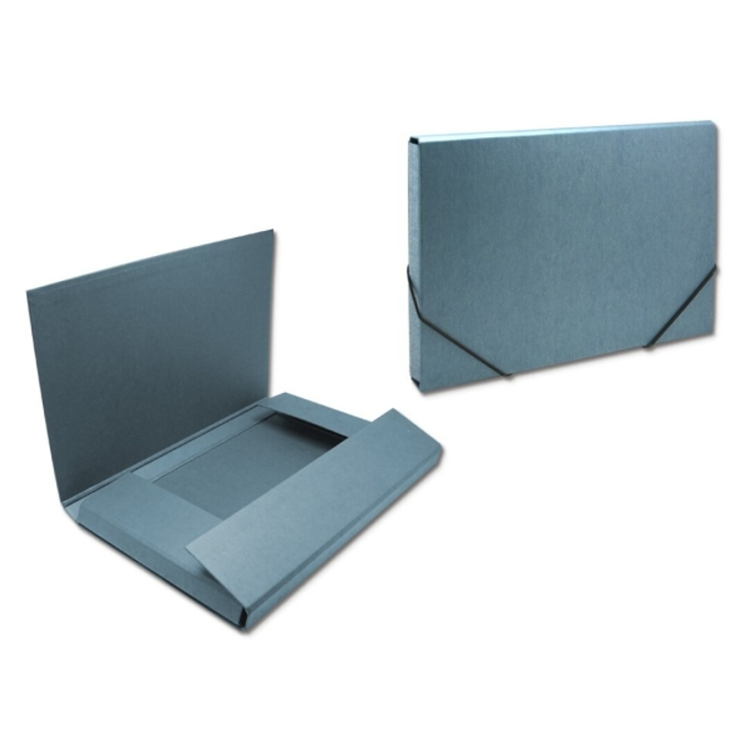 Bismark Carpeta para Proyectos - Medidas 350x230x30mm - Fabricada en Carton - Cierre con Gomas - Color Azul 1