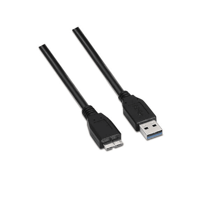 Aisens Cable USB 3.0 - Tipo A Macho a Micro B Macho - 1.0m - Color Negro 1