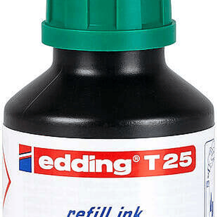 Edding T25 Bote de Recarga para Rotulador Permanente - Capacidad 30ml - Color Verde 1