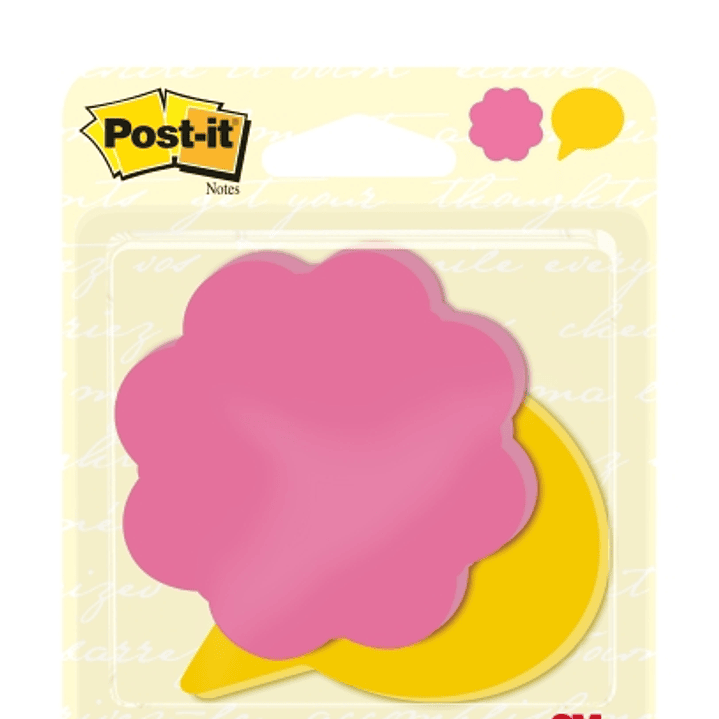 Post-It Pack de 2 Blocs de 30 Notas Forma Troquelada Flor - 72.5x72.5mm - 100% PEFC - Colores Surtidos 1