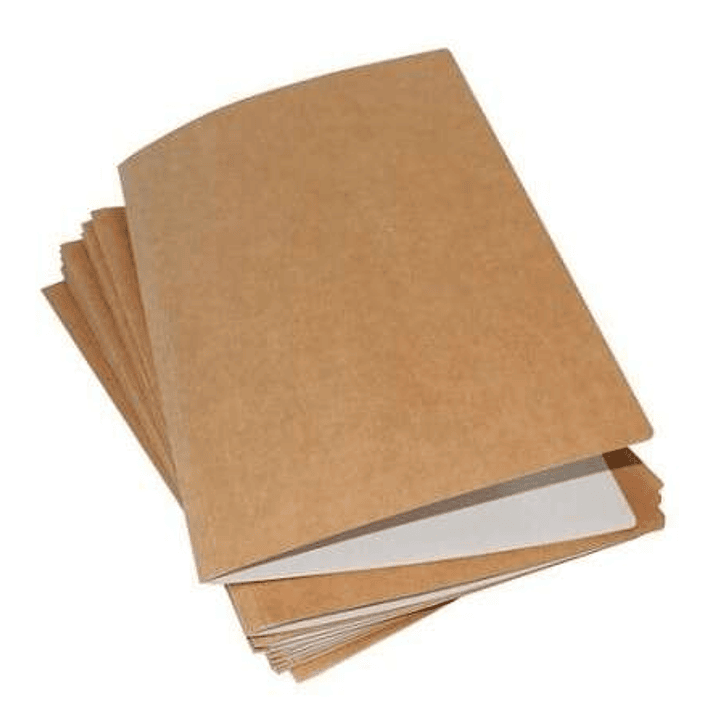 Mariola Pack de 50 Subcarpetas Kraft-Blanco - Formato A4 - Ranura para Fastener - Color Marron/Blanco 1