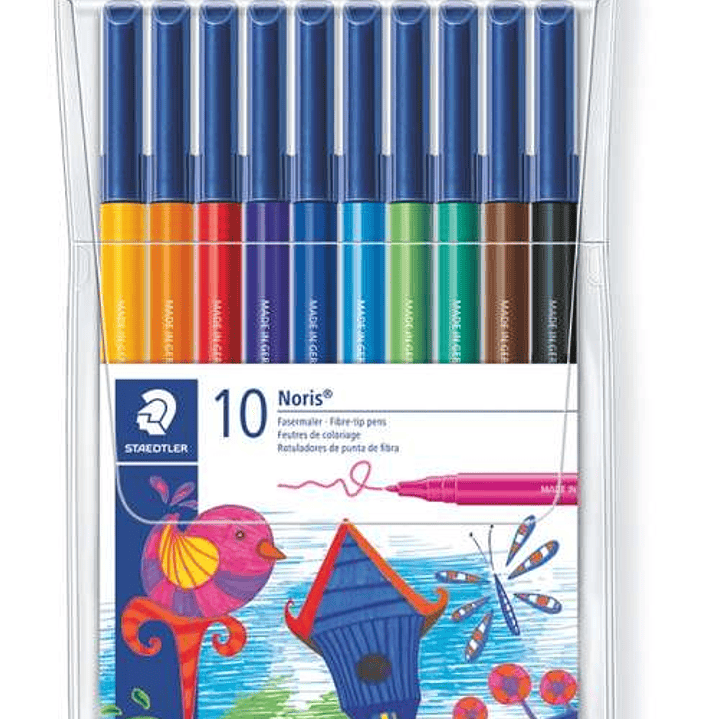 Staedtler Noris 326 Rotulador de Punta de Fibra - Resistente a la Presion - Tinta Base de Agua - Colores Surtidos 1