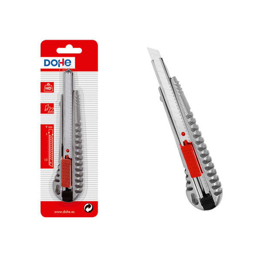 Dohe Cutter de Acero Inoxidable - Cuchillas Tronzables de Acero - Sistema de Bloqueo de Cuchilla - Blister Individual 1