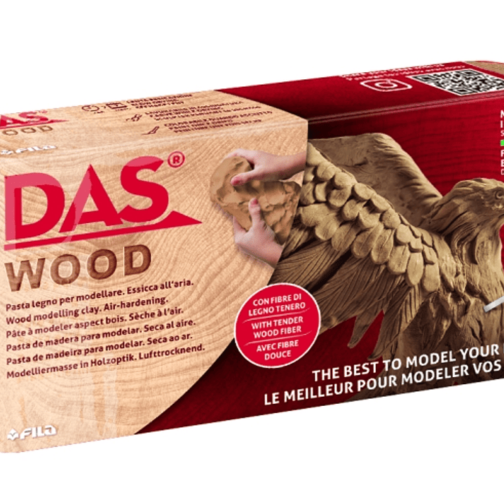Das Wood Pasta de Madera para Modelar Que Endurece al Aire - 700g - Color Marron 1