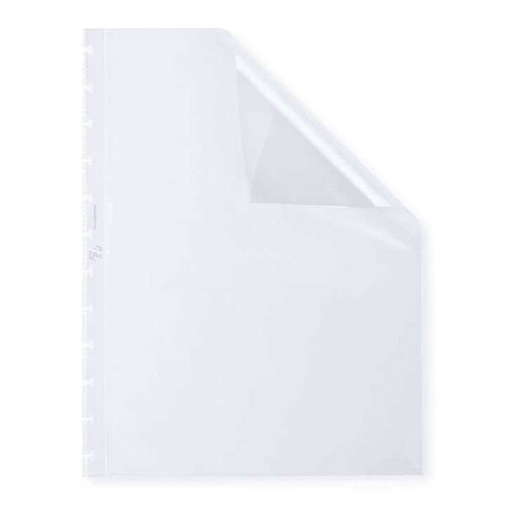 Oxford Variozip Fundas para Carpetas - Tamaño A4 - Material de Piel Naranja Transparente - Cierre con Cremallera - Resistente y Duradero 1