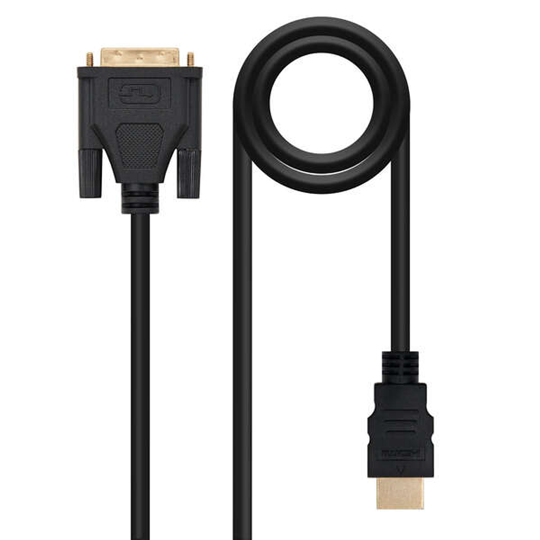Nanocable Cable DVI 18+5 Macho a HDMI Macho 3m - Color Negro 1