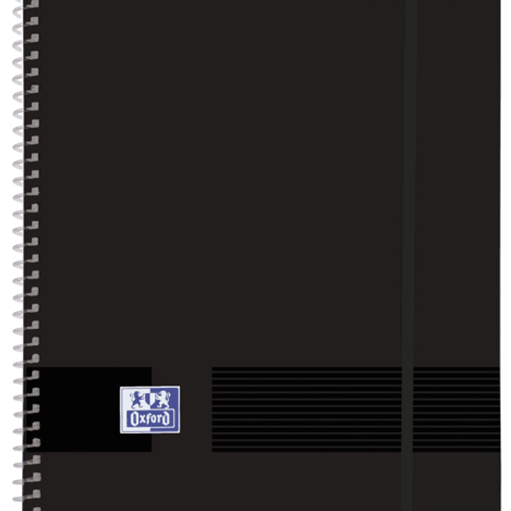 Oxford Live & Go A4 Carpeta de Fundas - Tapa de Plastico Opaco - Espiral 30 Fundas - Color Negro 1