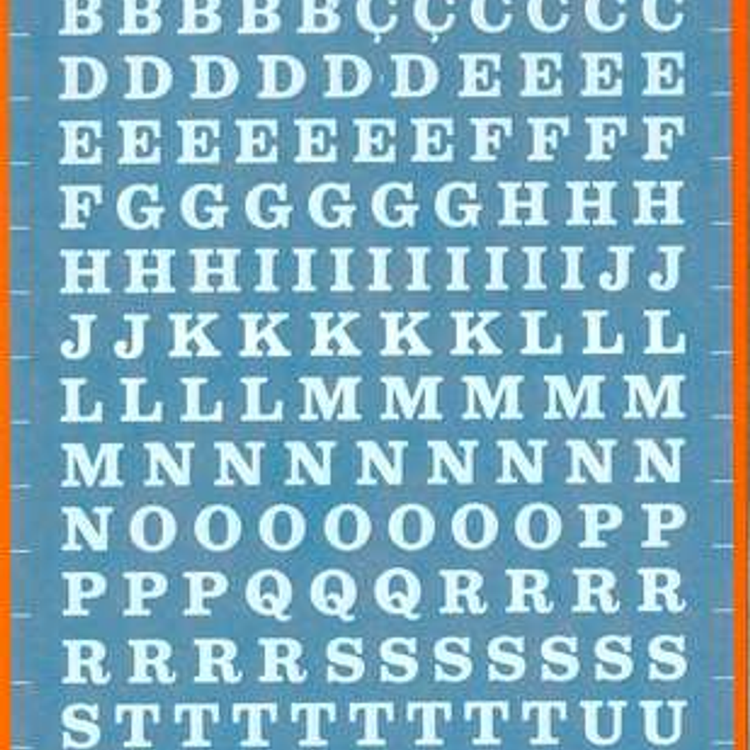 Apli Letras y Numeros Transferibles - 6mm - Facil Aplicacion - 214 Caracteres - Blanco 1