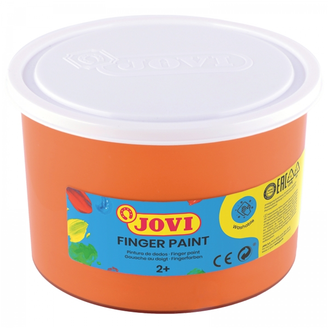 Jovi Finger Paint Bote de 500ml Pintura de Dedos - Ingredientes Naturales - Colores Mezclables - Textura Gelatinosa - Lavable - sin Gluten - No Toxico 1