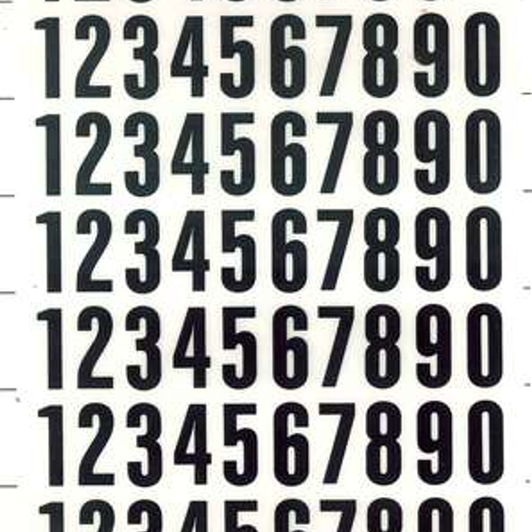 Apli Numeros Transferibles - 15mm - Facil Aplicacion - Negros Intensos - 105 Caracteres - Negro 1