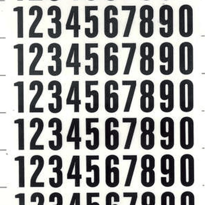 Apli Numeros Transferibles - 15mm - Facil Aplicacion - Negros Intensos - 105 Caracteres - Negro 1