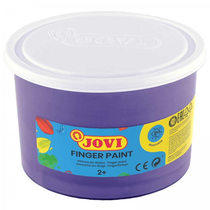 Jovi Finger Paint Bote de 500ml - Ingredientes Naturales - Colores Mezclables - Textura Gelatinosa - Lavable - Color Morado 1