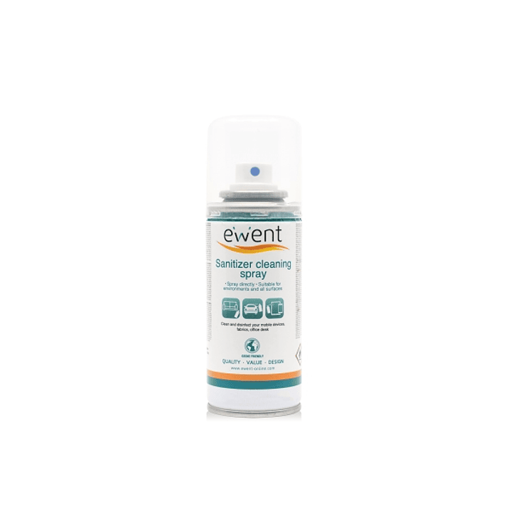 Ewent Spray Desinfectante para Superficies - 100ml - Formula con Detergente - Antiolores - Color Transparente 1